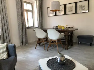 Ein Sitzbereich in der Unterkunft Stadthaus Rosengasse