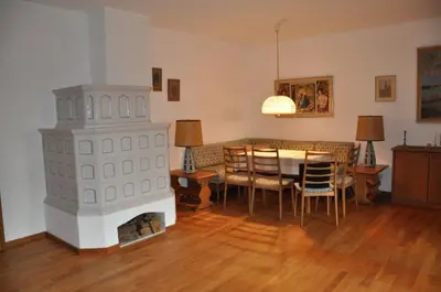 Ein Sitzbereich in der Unterkunft Ferienhaus Weber