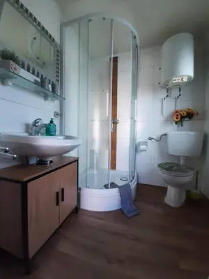 Ein Badezimmer in der Unterkunft Ferienhaus Schoene