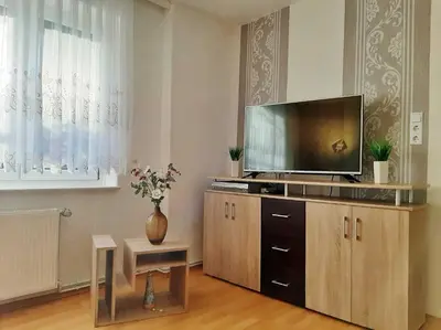 Küche/Küchenzeile in der Unterkunft Ferienwohnung Helbig