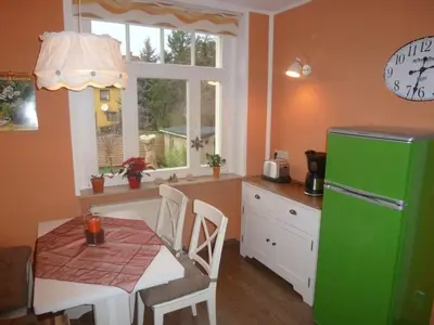 Küche/Küchenzeile in der Unterkunft Ferienwohnung Hohaus Dresden