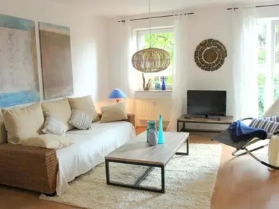 Ein Sitzbereich in der Unterkunft Exklusive Ferienwohnung an der Elbe