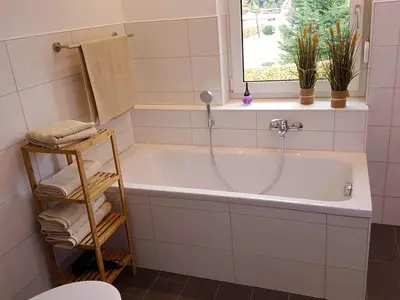 Ein Badezimmer in der Unterkunft Ferienhaus im Erzgebirge