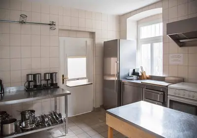 Küche/Küchenzeile in der Unterkunft Burg Schöna - Suiten und Zimmer