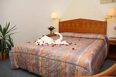 Ein Bett oder Betten in einem Zimmer der Unterkunft Sporthotel Glück Auf Mönchenfrei