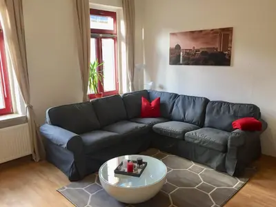 Ein Sitzbereich in der Unterkunft Ferienwohnung Tiffy