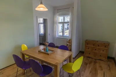 Ein Sitzbereich in der Unterkunft Ferienwohnungen Endler