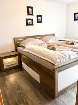 Ein Bett oder Betten in einem Zimmer der Unterkunft Apartment Bürgerstraße, 50 q.m.
