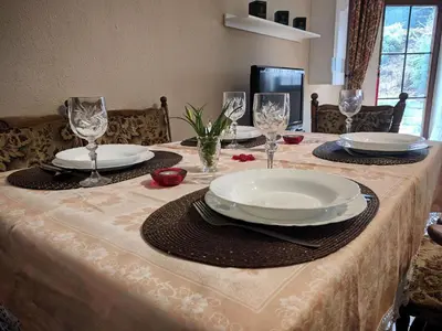Getränke in der Unterkunft Ferienwohnung mit Terrasse