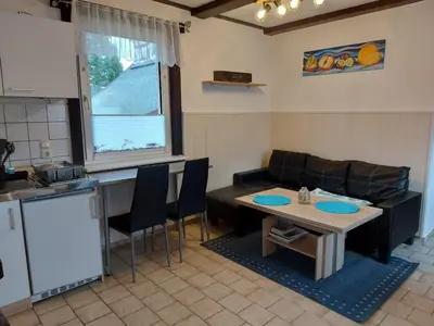 Küche/Küchenzeile in der Unterkunft Ferienhaus Hickmann