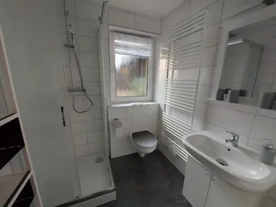 Ein Badezimmer in der Unterkunft Ferienhaus Hickmann