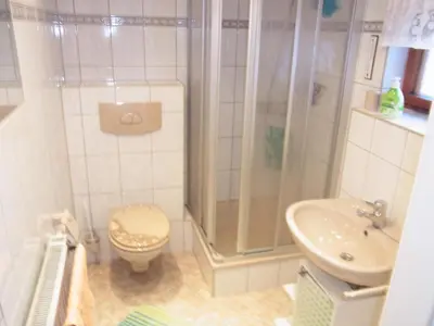Ein Badezimmer in der Unterkunft Klein Hohe Fichten