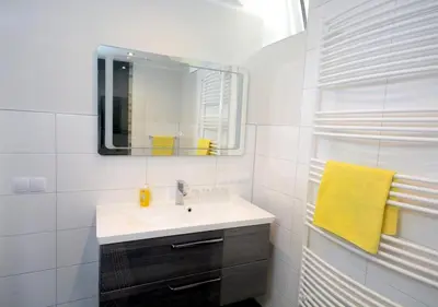 Ein Badezimmer in der Unterkunft Ferienwohnung Villa AusZeit