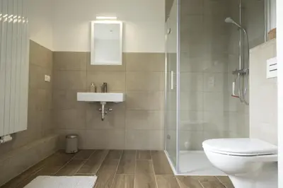 Ein Badezimmer in der Unterkunft Ferienwohnung Schwalbennest