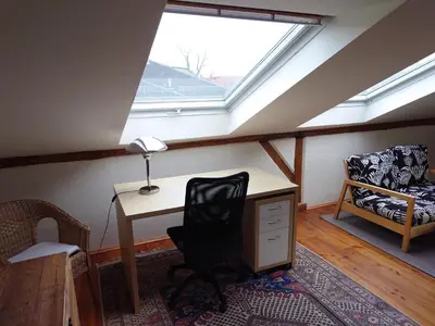 Ein Sitzbereich in der Unterkunft Ferienwohnungen Villa Haniel Sophie