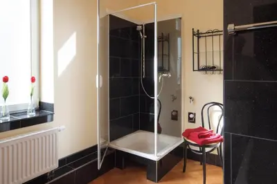 Ein Badezimmer in der Unterkunft Ferienwohnungen Villa Haniel Hugo