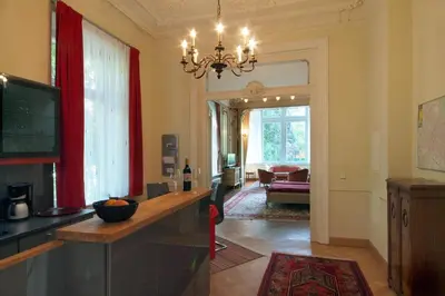 TV/Unterhaltungsangebot in der Unterkunft Ferienwohnungen Villa Haniel Hugo