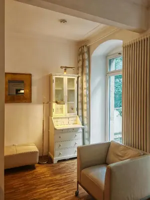 Ein Sitzbereich in der Unterkunft Neustadt - Paradies