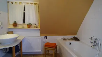 Ein Badezimmer in der Unterkunft Ferien im Denkmal an der Elbe