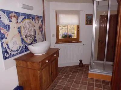 Ein Badezimmer in der Unterkunft Ferien im Denkmal an der Elbe