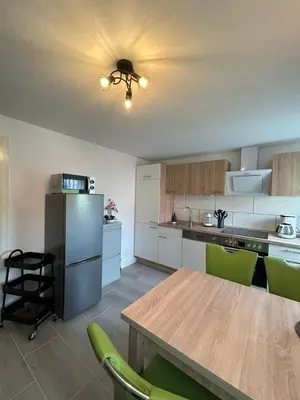 Küche/Küchenzeile in der Unterkunft Ferienwohnung Streit