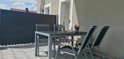 Ein Balkon oder eine Terrasse in der Unterkunft Ferienwohnung Streit