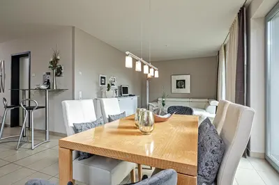 Ein Sitzbereich in der Unterkunft Quartier L (Loschwitz)