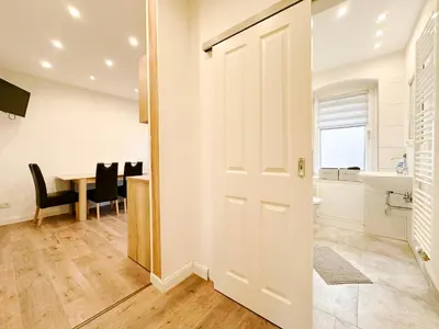 Ein Badezimmer in der Unterkunft Ferienwohnung1 Grimma