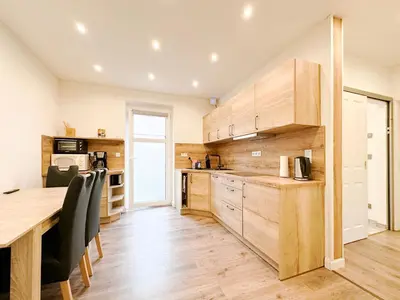 Küche/Küchenzeile in der Unterkunft Ferienwohnung1 Grimma