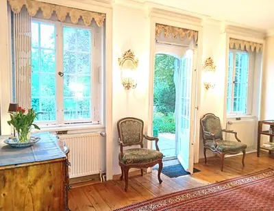 Ein Sitzbereich in der Unterkunft Ferienhaus Dr. Müller