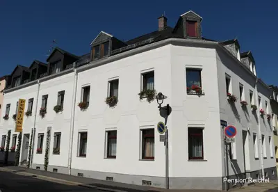 Das Gebäude in dem sich die Pension befindet