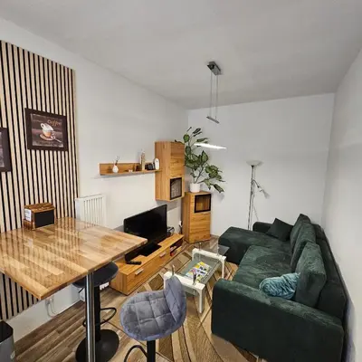 Ein Sitzbereich in der Unterkunft Max's Hinterhaus