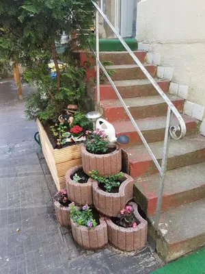 Ein Garten an der Unterkunft Max's Hinterhaus