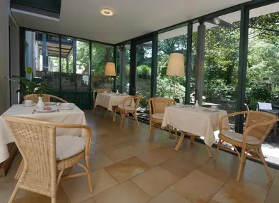 Ein Sitzbereich in der Unterkunft Hotel Martha Dresden
