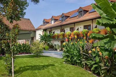 Ein Garten an der Unterkunft Hotel garni Sonnenhof