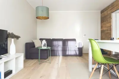 Ein Sitzbereich in der Unterkunft KUKU Urban & Family Appartement
