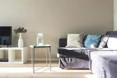 Ein Sitzbereich in der Unterkunft KUKU Urban & Family Appartement