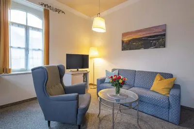 TV/Unterhaltungsangebot in der Unterkunft Ferienwohnung zur Steinburg
