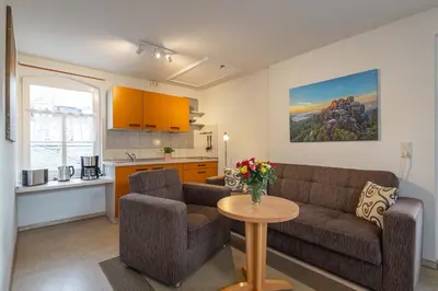 Küche/Küchenzeile in der Unterkunft Ferienwohnung zur Steinburg