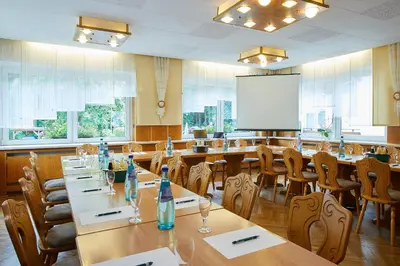 Der Geschäftsbereich oder Konferenzraum in der Unterkunft Tannmühle Hotel und Restaurant GmbH