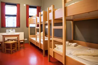 Ein Bett oder Betten in einem Zimmer der Unterkunft DJH Jugendherberge Chemnitz 