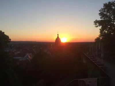 Blick auf den Sonnenuntergang/Sonnenaufgang von des Ferienhauses aus oder aus der Nähe