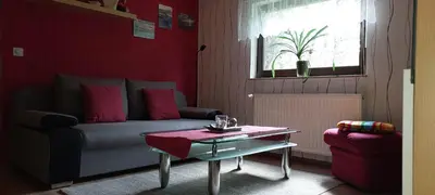 Ein Sitzbereich in der Unterkunft Ferienwohnung Schmidt 2