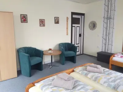 Ein Bett oder Betten in einem Zimmer der Unterkunft Haus Waldeck