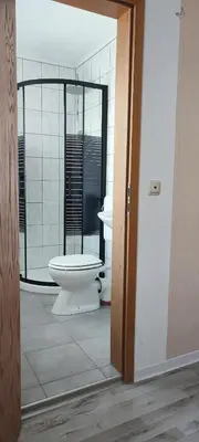 Ein Badezimmer in der Unterkunft Landpension Haupt