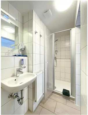 Ein Badezimmer in der Unterkunft Gasthaus Stiller Fritz