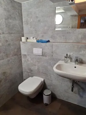 Ein Badezimmer in der Unterkunft Gasthaus Stiller Fritz
