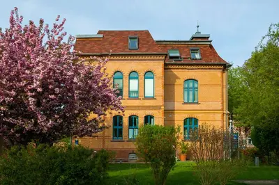 Ein Garten an der Unterkunft Apartments am Schlosspark