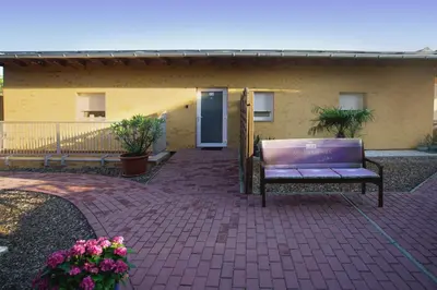 Ein Balkon oder eine Terrasse in der Unterkunft Apartments am Schlosspark