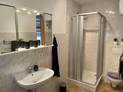 Ein Badezimmer in der Unterkunft Ferienwohnung Stohn